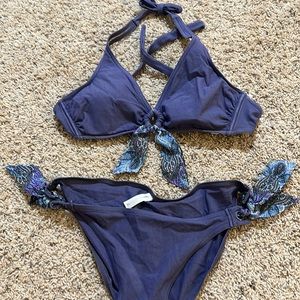 purple blue bikini